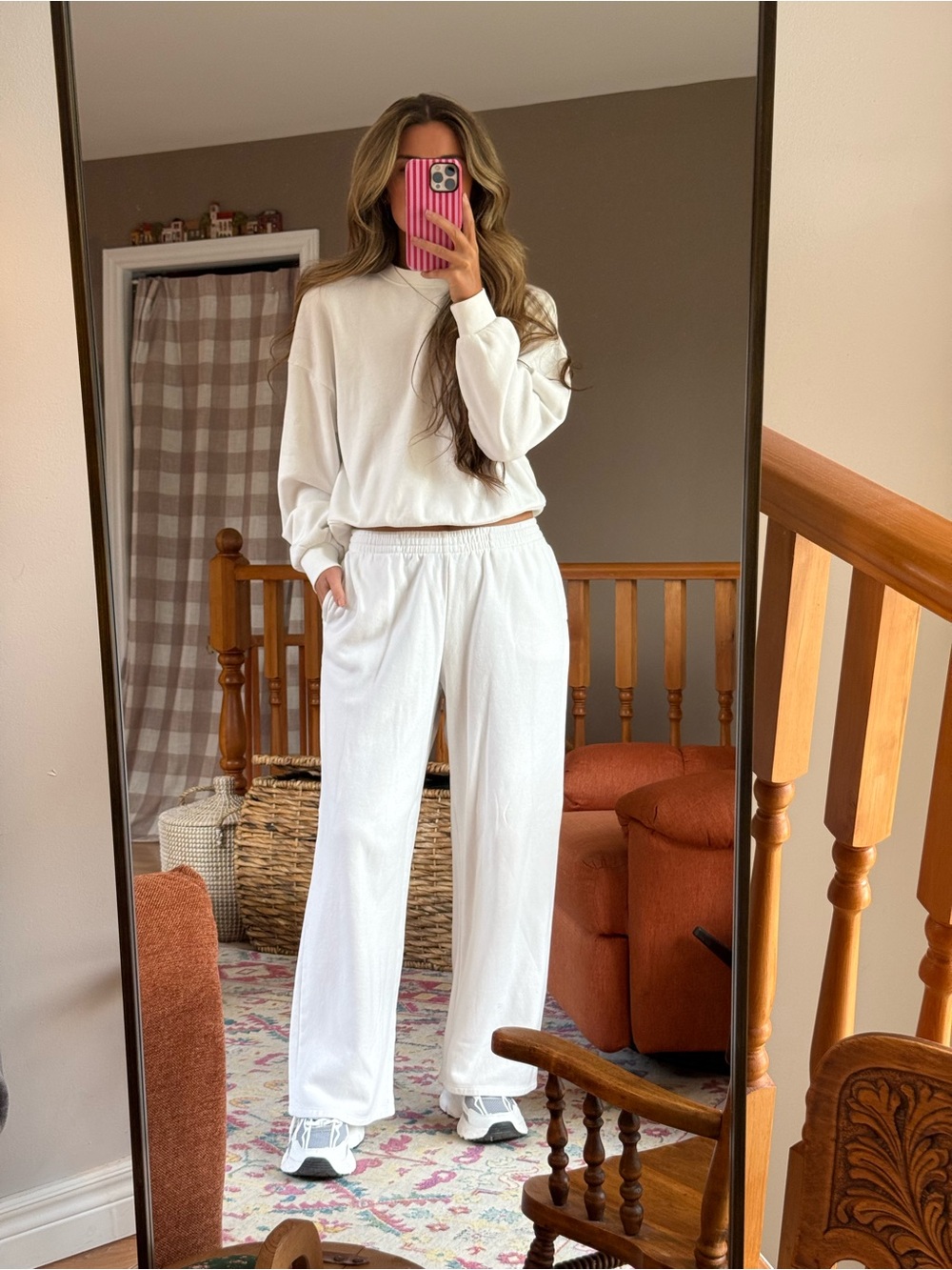 H&M White Women's Relaxed Lounge SET